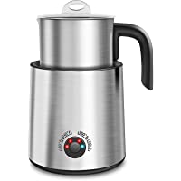 NWOUIIAY Espumador de Leche Eléctrico 550W Espuma Rápida Batidora de Leche 150ML-300ML Protección contra…